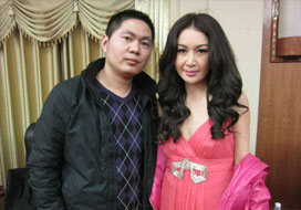 广州银河与明星合影